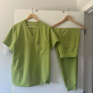 Figs Matcha Green Scrub Ensemble High Waist L